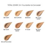 Golden Rose TOTAL COVER 2in1 Foundation & Concealer GR - 10-Warm Beige - Image 2