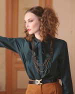 Platinum Γυναικείο Πράσινο Πουκάμισο Ασύμμετρο Mακρυμάνικο Νεανικό All Day - IT-1068-PR