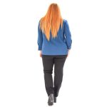 Platinum Γυναικείο Μπλε Πουκάμισο Mακρυμάνικο Ασύμμετρο All Day Free Size - IT-1068-ΜXL - Image 2