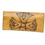 Καπνοθήκη Δερμάτινη Tαμπά Πυρογραφία Χειροποίητη ''Σταυρός'' Casual - fmk-123 - Image 2