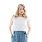 Platinum Μπλούζα Λευκή Γυναικεία Αμάνικη Eβαζέ Μανίκι Βολάν All Day - 22101-W