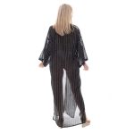 Platinum Κιμονό - Καφτάνι Γυναικείο Μαύρο Maxi Με Γεωμετρικά Σχέδια All Day - NAX-52005 - Image 2