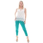 Platinum Μπλούζα Λευκή Γυναικεία Καλοκαιρινή Δαντέλα Με Κεντημένα Σχέδια All Day - 600-2-w - Image 3