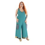 Fairyland Ολόσωμη Φόρμα Βεραμάν Γυναικεία Καλοκαιρινή Αμάνικη Φαρδιά Free Size - fm-6691