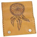 Καπνοθήκη Δερμάτινη Tαμπά Με Πυρογραφία Χειροποίητη ''Oνειροπαγίδα'' Casual - fmk-959