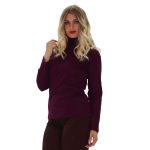 Platinum Μπλούζα Μπορντό Με Ζιβάγκο Γυναικεία Βαμβακερή All Day - 1000-w