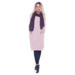 Platinum Ροζ Nude Φόρεμα Γυναικείο Πλεκτό Midi Casual All Day - 1493-IT-Ζ - Image 3