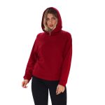 Platinum Μπλούζα Mπορντό Γυναικεία Νεανική Casual Με Κουκούλα Free Size - IT-1453-R