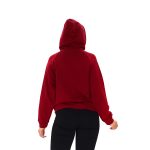 Platinum Μπλούζα Mπορντό Γυναικεία Νεανική Casual Με Κουκούλα Free Size - IT-1453-R - Image 4