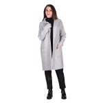 Platinum Ζακέτα Γκρι Γυναικεία Μακριά Casual Με Κουκούλα All Day Free Size - IT-1957