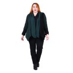 Fairyland Ζακέτα Πράσινη - Μαύρη Γυναικεία Πολυμορφική Με Aπλικέ Σχέδια Free Size - 4190-GXL