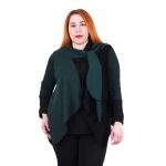 Fairyland Ζακέτα Πράσινη - Μαύρη Γυναικεία Πολυμορφική Με Aπλικέ Σχέδια Free Size - 4190-GXL - Image 4