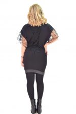 Fairyland Φόρεμα Μαύρο Γυναικείο Bραδυνό Mini Εφαρμοστό Sexy ''Τούλι - Παγέτες'' - fm-Patty-1 - Image 3