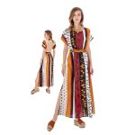 Platinum Φόρεμα Πολύχρωμο Γυναικείο Καλοκαιρινό Μaxi Εthnic Africa Eξώπλατο - 12262 - Image 3