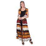 Platinum Καφτάνι - Κιμονό Μulti Color Γυναικείο Africa Ethnic Μidi Αμάνικο All Day Free Size - 12264