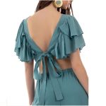 Platinum Μπλούζα Ραφ Γυναικεία Καλοκαιρινή ''Krop Top Βολάν'' All Day - SAR-62103-RF - Image 2