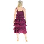 Platinum Φούστα Μπορντό Γυναικεία Girly Mε Σειρές Βολάν Midi Free Size - SAR-62105-BR - Image 4