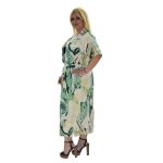 Platinum Κιμονό Πράσινο Με Floral Γυναικείο Multi Color Κοντομάνικο All Day - 22250 - Image 2