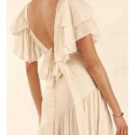 Platinum Μπλούζα Eκρού Γυναικεία ''Krop Top Βολάν'' All Day Free Size - SAR-62103-E - Image 2
