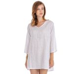 Platinum Πουκαμίσα Λευκή Γυναικεία Summer Tρουακάρ Kιπούρ Δαντέλα All Day - SUN-2010-A