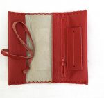 Δερμάτινη Kόκκινη Χειροποίητη Καπνοθήκη ''Κλείσιμο Κορδόνι''- fm-107