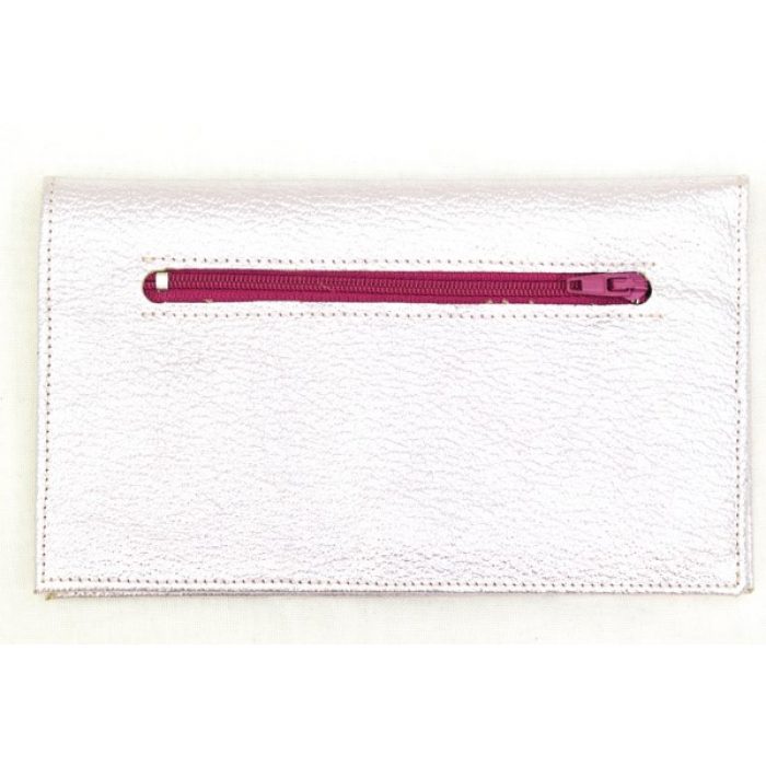 Ρόζ Μεταλλιζέ Δερμάτινο Γυναικείο Πορτοφόλι - ''Θήκες'' - fm-02-th