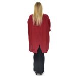 Platinum Κόκκινη Ασύμμετρη Πουκαμίσα Tρουακάρ ''Νυχτερίδα''- RA-22119-RXL