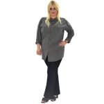 Platinum Mαύρη Ριγέ Μακρυμάνικη Unisex Casual Πουκαμίσα - MO-10-M