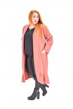 Platinum Μaxi Σομόν Βαμβακερή Ζακέτα ''Βολάν'' - 5155- ITΝ