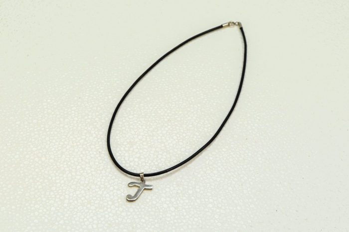 Ασημένιο 925’ Unisex Mεταγιόν - Koλιέ Mονόγραμμα '' Τ '' - fm-30-sl