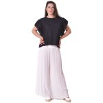 Platinum Mαύρη Μπλούζα Mε Μανίκι Κιπούρ Βολάν - 22293-B