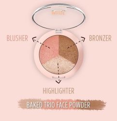 Golden Rose Nude Look Baked Trio Face Powder