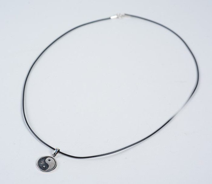 Ασημένιο 925’ Unisex Mεταγιόν - Koλιέ ''Ying - Yang'' - fm-06-sl
