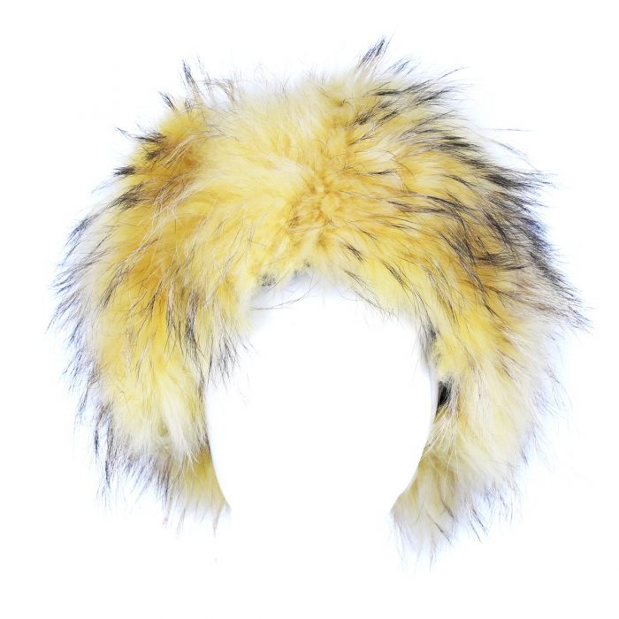 Fairyland Kίτρινο Φυσικό Χνουδωτό Γούνινο Καπέλο - FM-10706-K