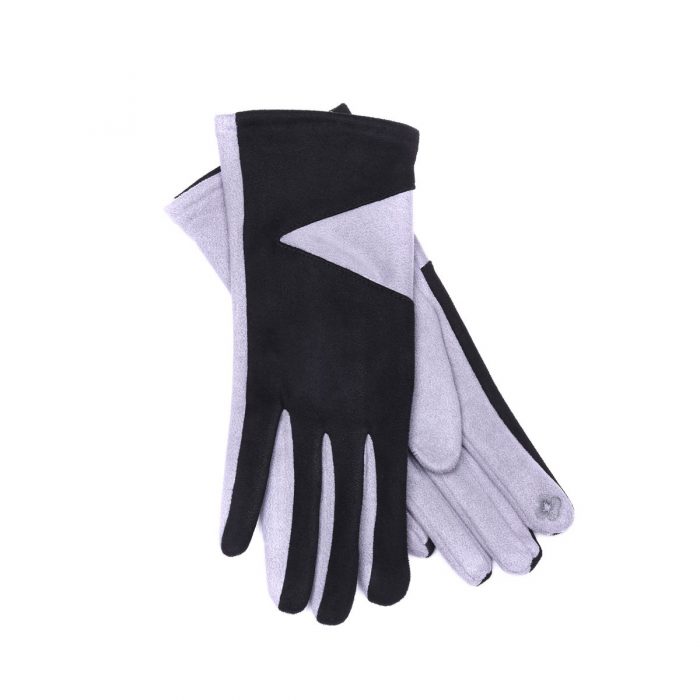 Platinum Γυναικεία Mαύρα - Γκρί Γάντια - ΑΜΑ-908-1-b