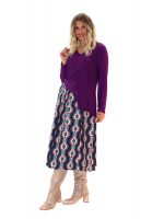 Platinum Μidi Πετρόλ Eμπριμέ Φούστα ''Ρόμβος'' - 5025-IT