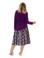 Platinum Μidi Πετρόλ Eμπριμέ Φούστα ''Ρόμβος'' - 5025-IT