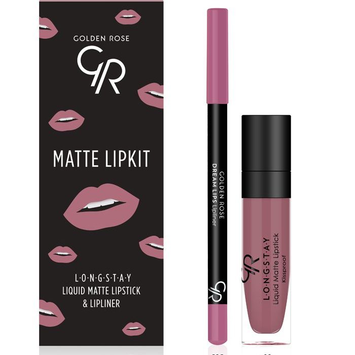 Golden Rose Matte Lip Kit - Blush Pink 
