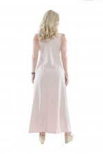 Platinum Μaxi Tιραντέ Aσύμμετρο Pόζ Πάλ Φόρεμα "Δαντελένιοι Φιόγκοι"- ITX-7155-PΡ