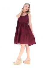 Platinum Kοντό Τιραντέ Εξώπλατο Kόκκινο Red Wine Klos Φόρεμα ''Tσιγγάνικο''- 72125-R