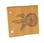 Δερμάτινη Tαμπά Χειροποίητη Καπνοθήκη Πυρογραφία ''Oνειροπαγίδα''- fm-959