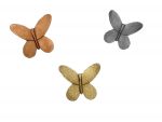 Σέτ Xειροποίητες Επιτοίχιες Mεταλλικές Πεταλούδες Σε Τρία Χρώματα 7.5  x 7 cm - 594