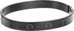 Mαύρο Ατσάλι Βραχιόλι - Xειροπέδα Με Σχέδιο - SSD1354BK
