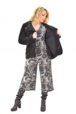 Platinum Μαύρη Ολόσωμη Αμάνικη Jumpsuit Φόρμα - 10200