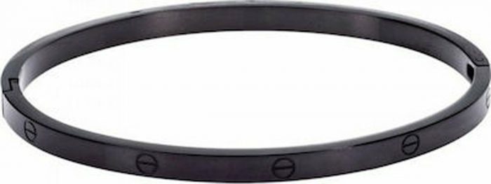 Mαύρο Ατσάλι Βραχιόλι - Xειροπέδα Με Σχέδιο - SSD1360BK