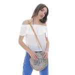 Platinum Μπλούζα Λευκή Top Γυναικεία Στράπλες Με Ακάλυπτους Ώμους Free Size - 8097