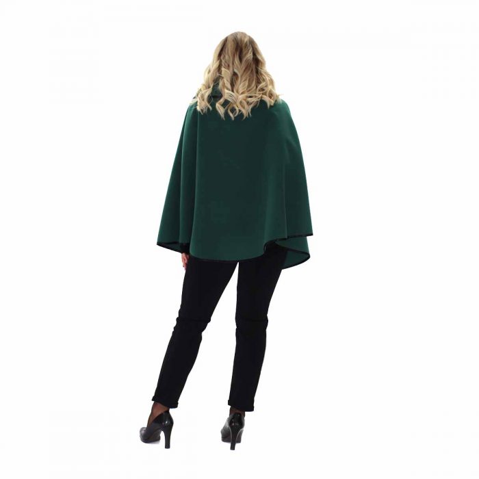 Gomore Κάπα Πράσινη Γυναικεία Ασύμμετρη Χειμωνιάτικη Casual All Day - 24494-G - Image 3