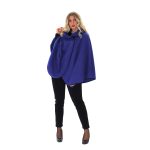 Gomore Κάπα Μωβ - Μπλε Γυναικεία Casual Βελούρ Ασύμμετρη All Day - 24494