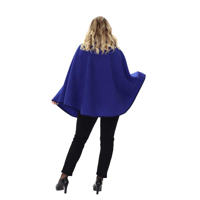 Gomore Κάπα Μωβ - Μπλε Γυναικεία Casual Βελούρ Ασύμμετρη All Day - 24494 - Image 4