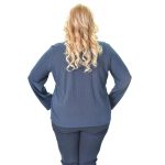 Gomore Μπλούζα Μπλε Γυναικεία Με Ψηλό Λαιμό Casual All Day XXL - 24926 - Image 3